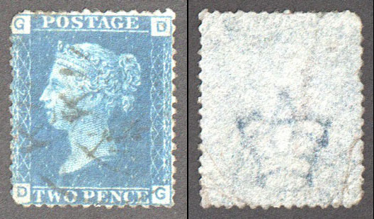 Great Britain Scott 30 Used Plate 14 - DG (P) - Click Image to Close
